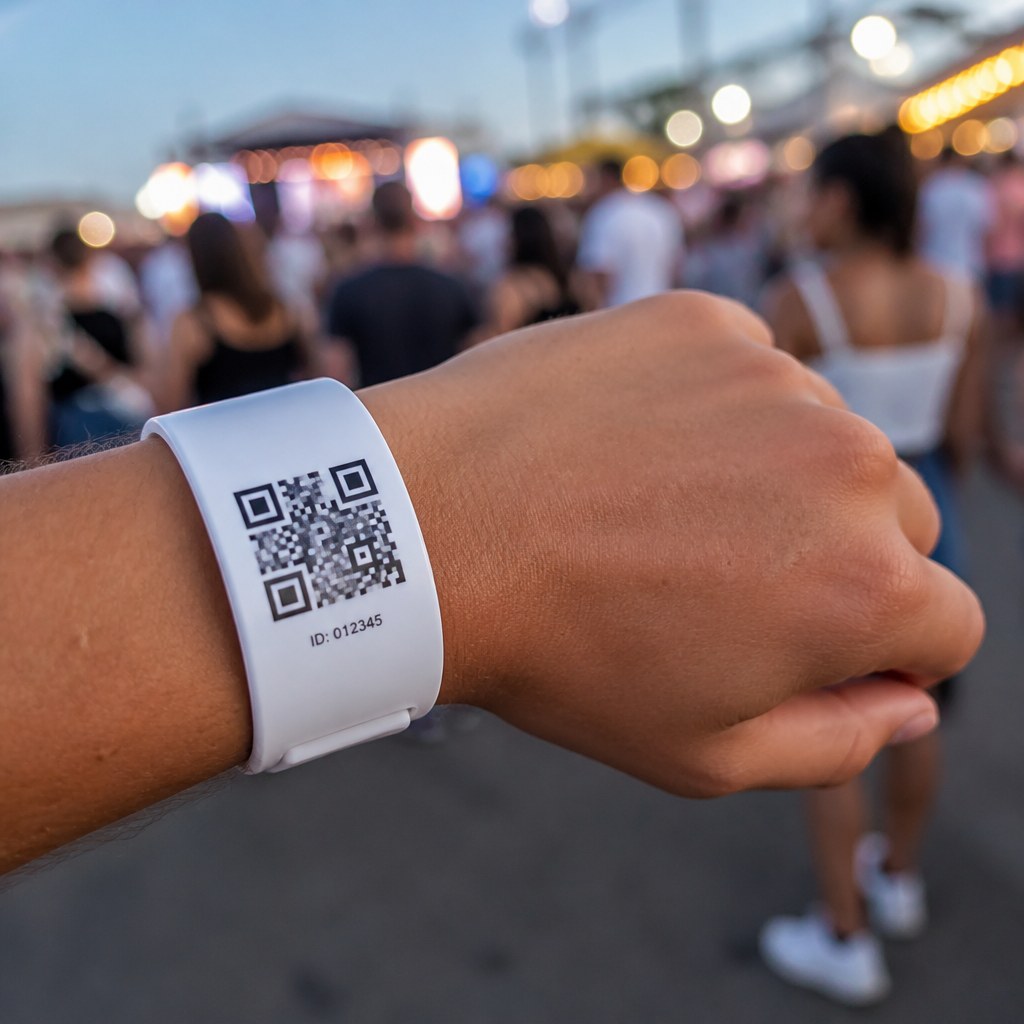 Pulsera con código QR para localizar a personas vulnerables en eventos públicos
